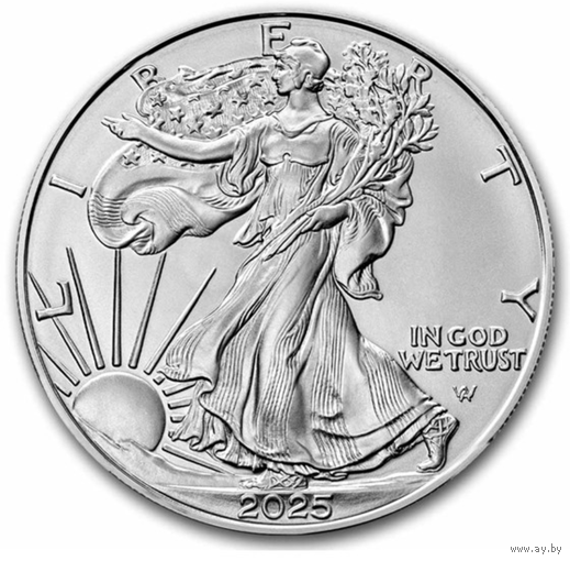 США Шагающая свобода Американский орел 2025 Серебро 999