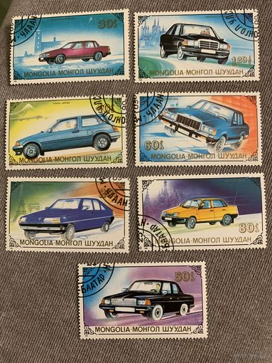 Монголия 1989. Автомобили. Полная серия