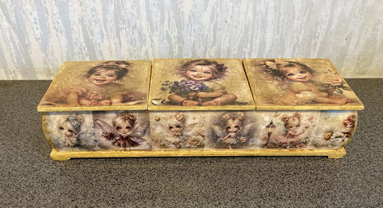 Шкатулка 225х75х45 мм 3 секции