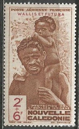 Новая Каледония. Авиа. Фонд защиты детства. 1942г. Mi#287.