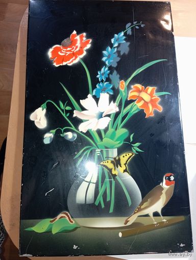 Пано на металле - Букет . СССР