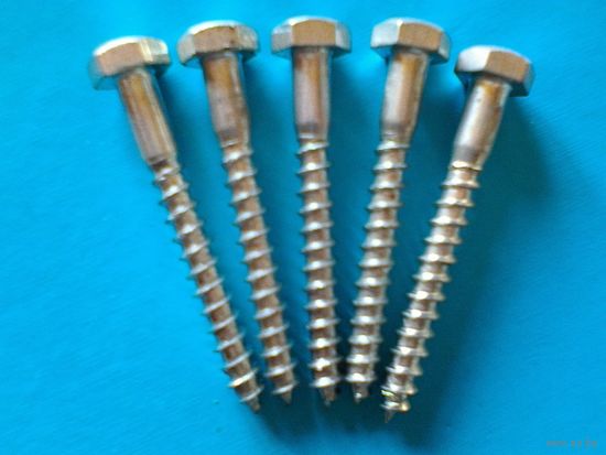 Пять Анкерных Болтов - Одним Лотом - Длина 65 мм.  Диаметр - 6,5 мм.