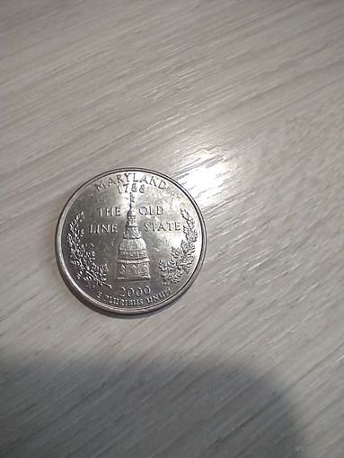 25 центов США, квотер штат Maryland