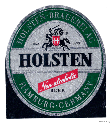 Этикетка пива Holsten Германия б/у М483