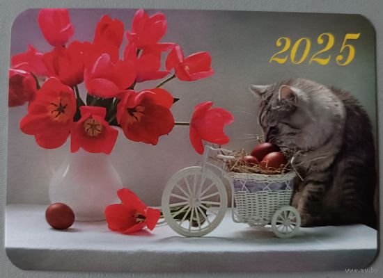 Кот. Календарик, 2025, глянец