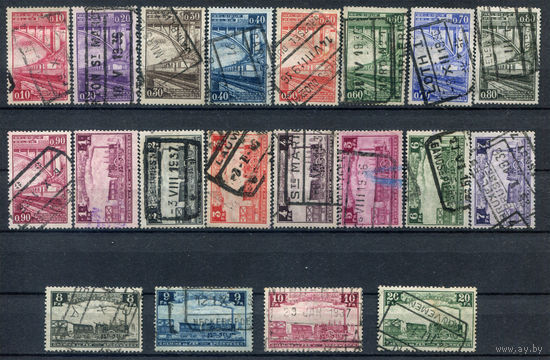 Бельгия - 1935г. - 100 лет бельгийской железной дороге, поезда - 20 марок - гашёные. #2-Be-46-KB-1