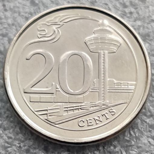 Сингапур 20 центов 2017 г.