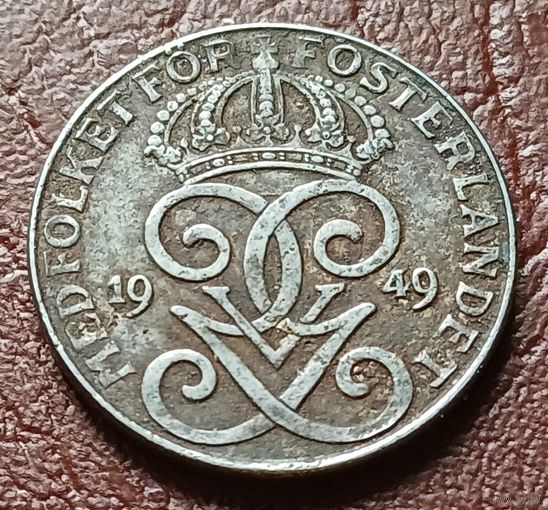 Швеция 2 эре, 1949     ( 1-15-2 )