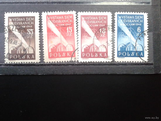 Польша 1948 Выставка во Вроцлаве (Бреслау) полная серия