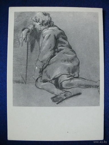 Корнелис Бега. Сидящий мальчик. 1956.