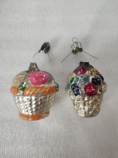 Ёлочные игрушки корзинки, распродажа коллекции.