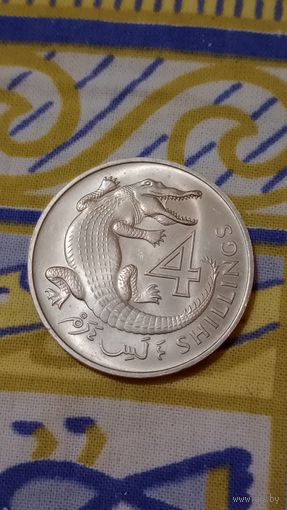 Гамбия 4 шиллинга 1966