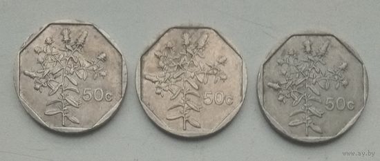 Мальта 50 центов 1991 г. Цена за 1 шт.