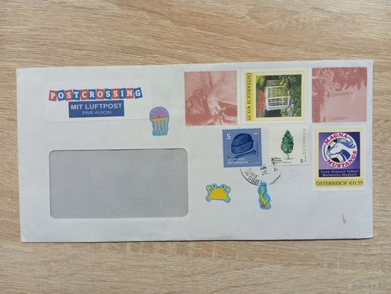 ПОДПИСАННЫЙ КОНВЕРТ. АВСТРИЯ. КРАСИВЫЙ КОНВЕРТ.