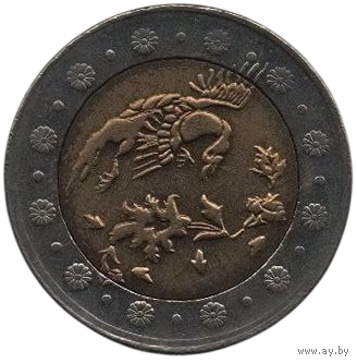 Исламская Республика Иран. 500 риалов 2004. Мифическая птица. Биметалл.
