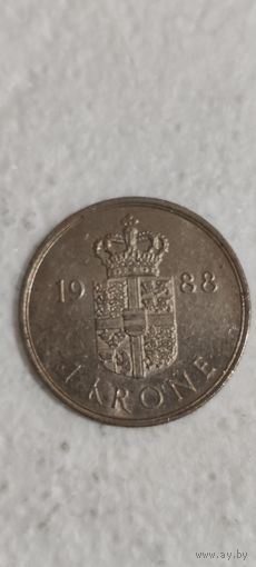 Дания 1 крона 1988
