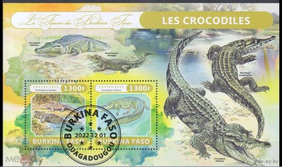 БУРКИНА ФАСО 2022 год  ФАУНА ЖИВОТНЫЕ  блок