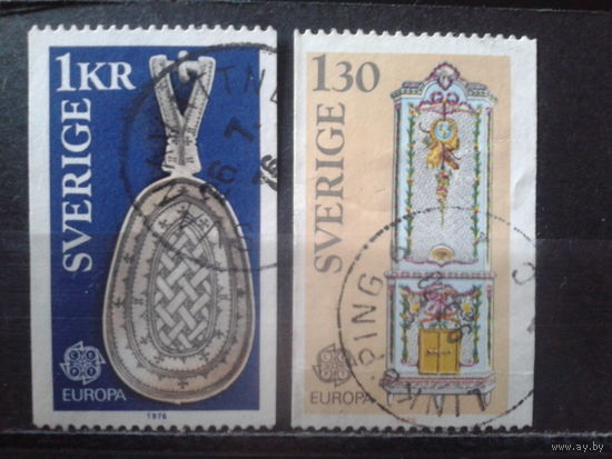 Швеция 1976 Европа, прикладное искусство Полная серия