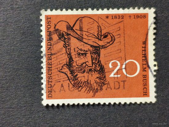 Германия 1958. 50-я годовщина со дня смерти Вильгельма Буша.