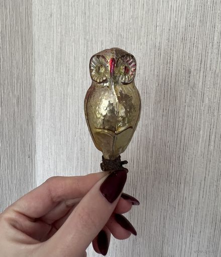Елочная игрушка сова филин ссср