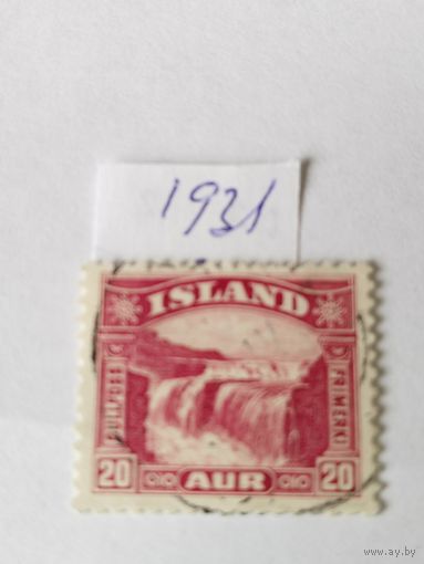 Исландия  1931  водопад