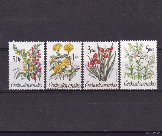 Чехословакия. 1990 г. Флора. Цветы. Полная серия. MNH** \\7
