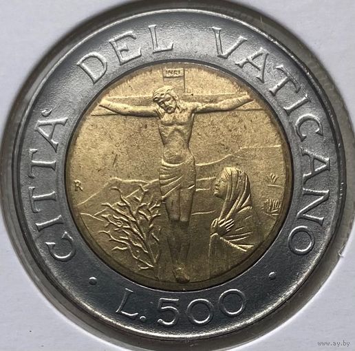 Ватикан 500 лир 1987 г. В холдере