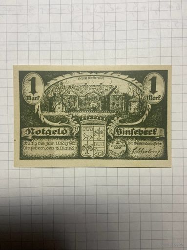 1 марка (нотгельды) г. Германия.-1412