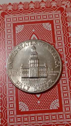 США пол доллара 1976