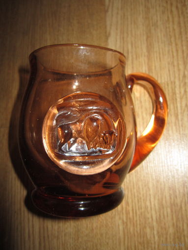Пивная кружка . Неман . Стекло . БССР . Зубр