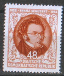 ГДР. М. 404. 1953. Композитор Ф. Шуберт. чиСт.