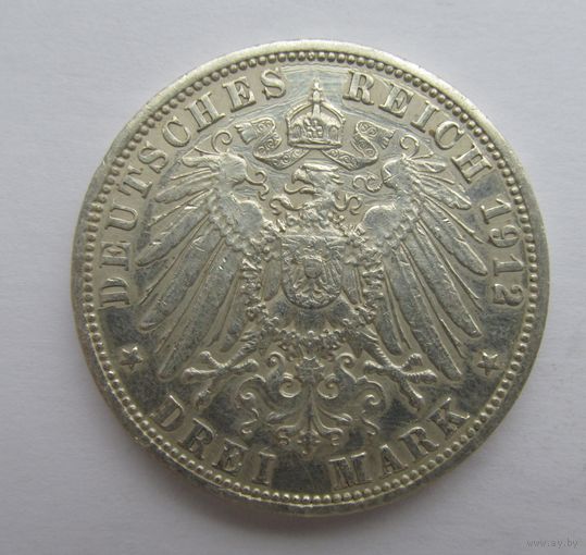Все лоты с рубля.3 марки 1912 г.Пруссия.