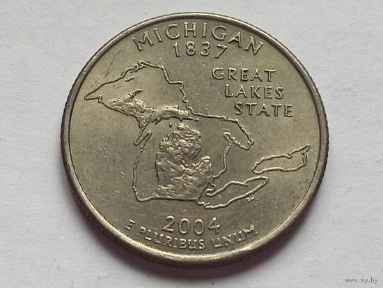 25 центов 2004 г. P Мичиган США квотер