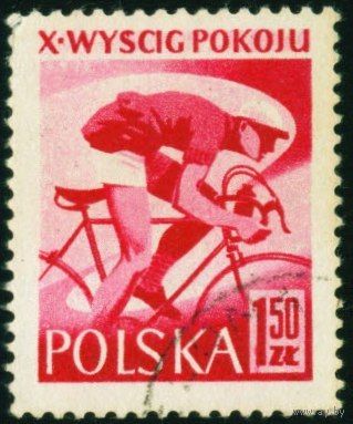 Велоспорт Польша 1957 год 1 марка