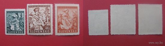 Словакия,1939,Mi#43 А-5 А, война стандарт ландшафты Татры: костюмы труд, MNH OG//СЛ3