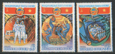 Заг. 5028/30. 1980. Полет в космос шестого международного экипажа (СССР-СРВ). ЧиСт.