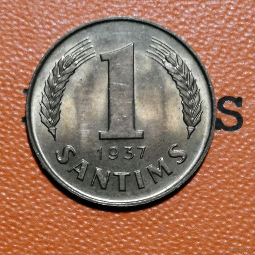 Латвия 1 республика, 1 сантим 1937 г, KM# 10