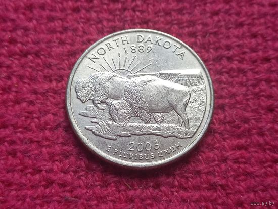 США 25 центов 2006 г. Северная Дакота. P