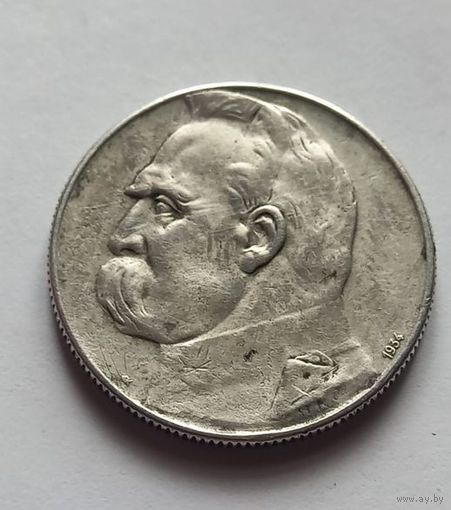 5 злотых 1934 г., легионер, Пилсудский