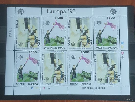 Беларусь. 1993. Европа-СЕПТ. Марк Шагал. Малый лист.