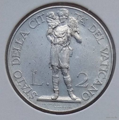 Ватикан 2 лиры 1936 г. В холдере