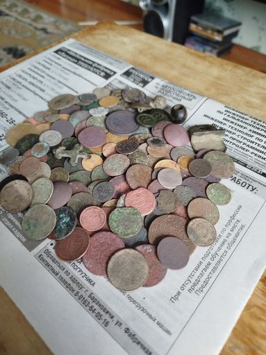 Распродажа - более 100 монет (РИ,СССР,пуговицы и др.) с СЕРЕБРОМ