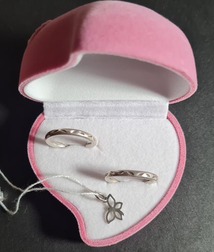 Серьги кольца Конго с бабочкой серебро 925 лот #23, С РУБЛЯ! МНОГО ЛОТОВ С РУБЛЯ БЕЗ МЦ!