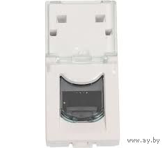 Legrand Mosaic - Розетка RJ-45 Cat. 6 UTP с этикеткой