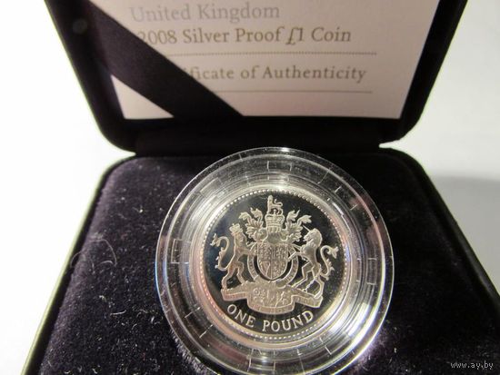 Англия 1 ФУНТ Елизавета II 2008 (Proof)