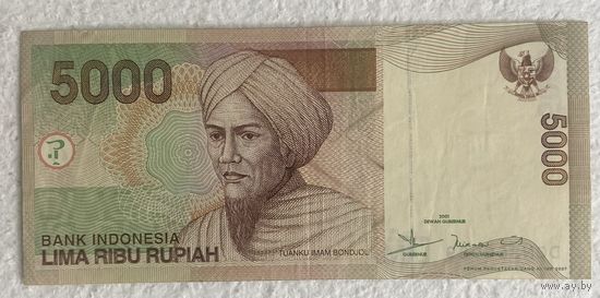 Банкнота Индонезия 5000 рупий 2001 - Туанку Имам Бонджол.