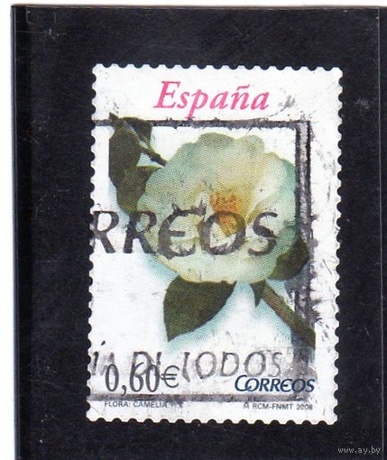Испания.Ми-4288. Камелия японская. Серия: Флора и фауна. 2008.