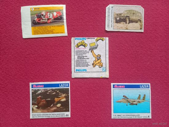 Вкладыши от жвачки