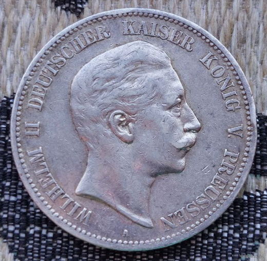 Германия 5 марок 1908 года, А. Серебро! Предложите свою цену или обмен! Y