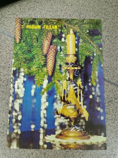 Открытка з новым годам 1990 фото Корабельникова чистая